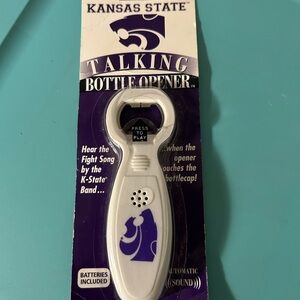 Kansas State Talking Bottle Opener. Plays The Fight Song. New in package.
